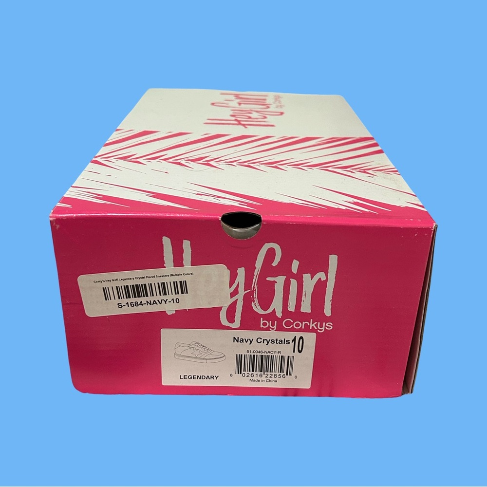 NWT! HEY GIRL, BY CORKY’S,IN NAVY BLUE/WHITE W/ CRYSTAL STAR, WOMAN’S SIZE 10. - Picture 16 of 16